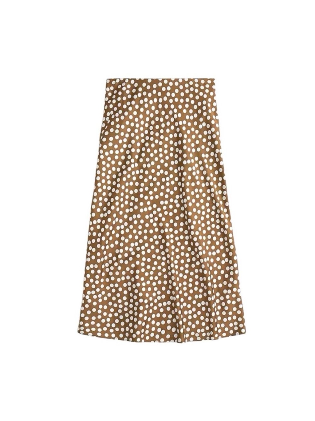 J. Crew Gwyneth Slip Skirt In Polka Dot Brown Ivory Size Xs Extra Small